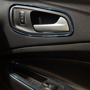 Blue car air conditioner trim